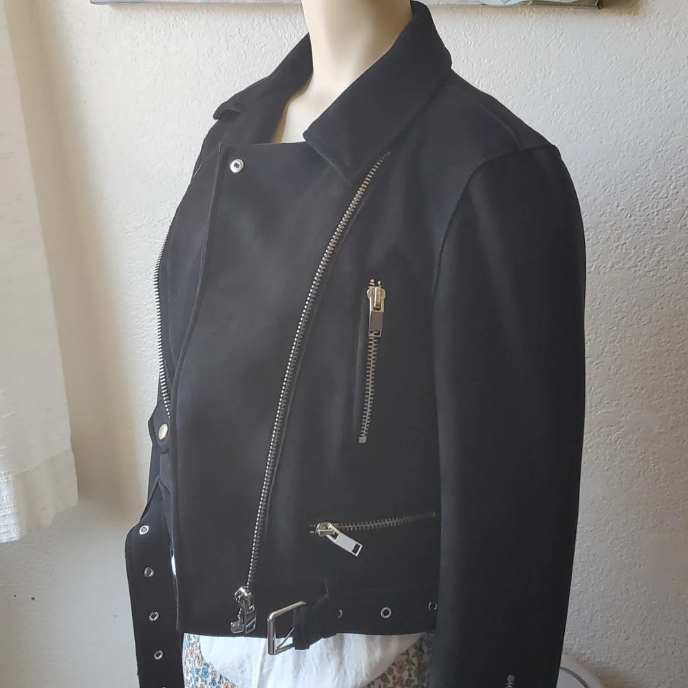 Zara Basic Outer ware faux suede jacket NWOT - Picture 4 of 13